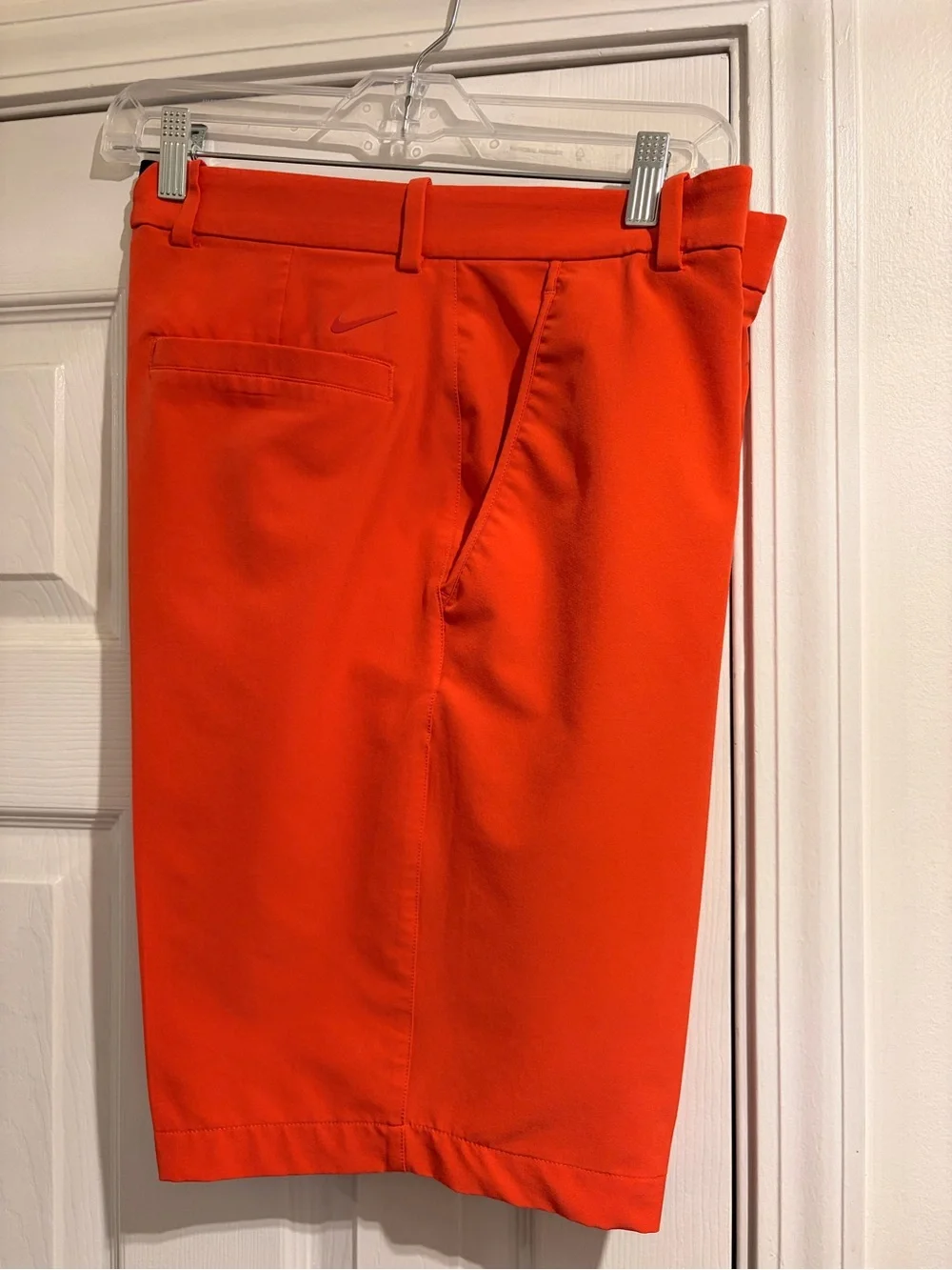 Nike Men's Bright Orange Flat-Front Shorts
